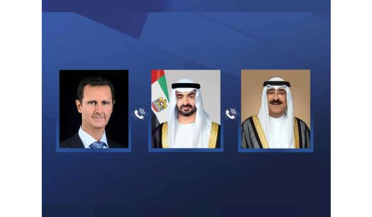 رئيس الدولة يتبادل التهاني بعيد الأضحى مع الرئيس السوري و ولي عهد الكويت