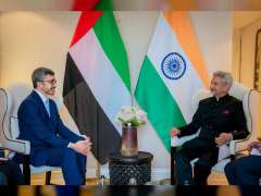 عبدالله بن زايد يلتقي وزير خارجية الهند على هامش اجتماع "أصدقاء بريكس"