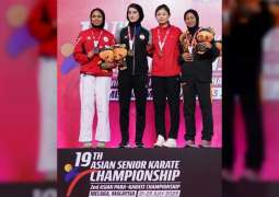 Sarah Al Ameri scoops silver medal at 19th Asian Senior Karate Championship