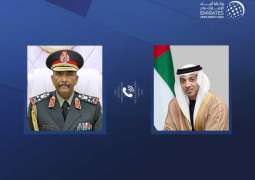 Mansour bin Zayed receives condolences from General Al-Burhan on Saeed bin Zayed’s passing