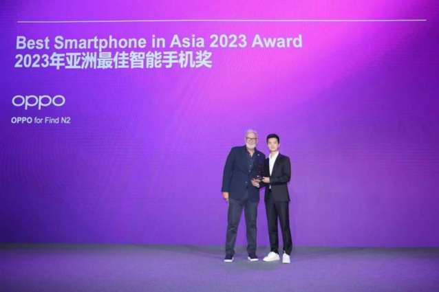 OPPO Find N2 wins Best Smartphone award at the 2023 Asia Mobile Awards in recognition of its outstanding performance and innovation in the foldable smartphone category