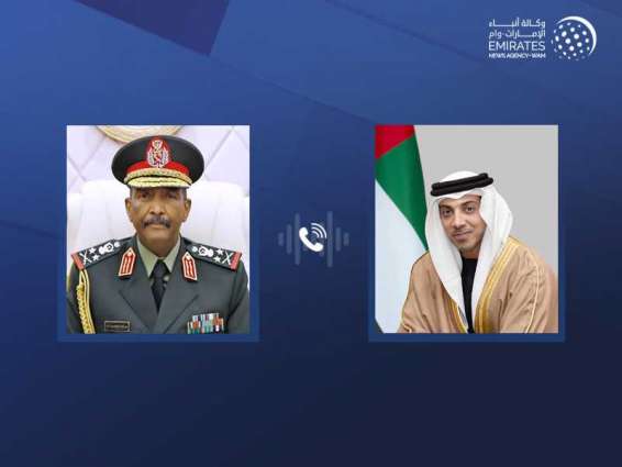 Mansour bin Zayed receives condolences from General Al-Burhan on Saeed bin Zayed’s passing