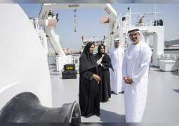 Khaled bin Mohamed bin Zayed tours marine research vessel Jaywun