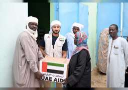 Emirati humanitarian team continues food aid distribution in Amdjarass