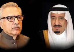 الملک السعودي یھنئيالرئیس علوي بمناسبة ذکری استقلال باکستان