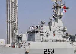 Pakistan Navy Ship arrives at Port Rashid Marina to Mark Independence Day Celebrations of Pakistan
