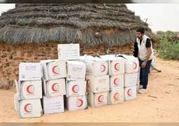 Emirati humanitarian team continues distributing food parcels in Amdjarass, Chad