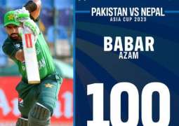Babar Azam scores first century of Asia Cup 2023