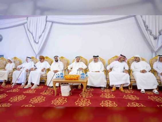 حاكم عجمان وولي عهده يتقبلان التعازي بوفاة الشيخ سعود بن عبدالله النعيمي