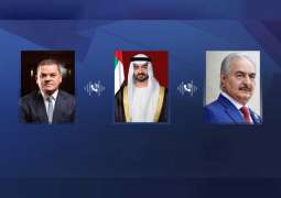 UAE President offers condolences by phone to Libya’s Dbeibeh and Haftar over flood victims