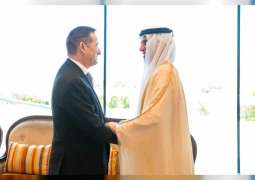 Saud bin Saqr receives Swiss ambassador