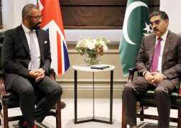 UK foreign secretary calls on PM Kakar in London