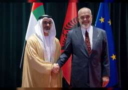 Khaled bin Mohamed bin Zayed meets Prime Minister of Albania