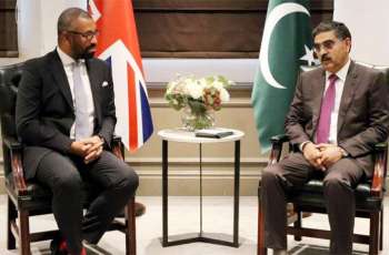 UK foreign secretary calls on PM Kakar in London