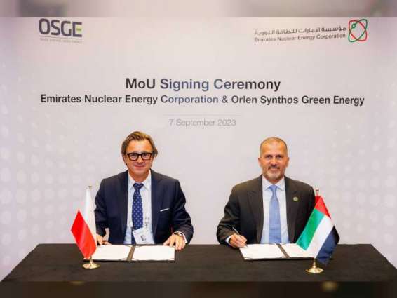 ENEC signs MoU with ORLEN Synthos Green Energy to advance Small Modular Reactors