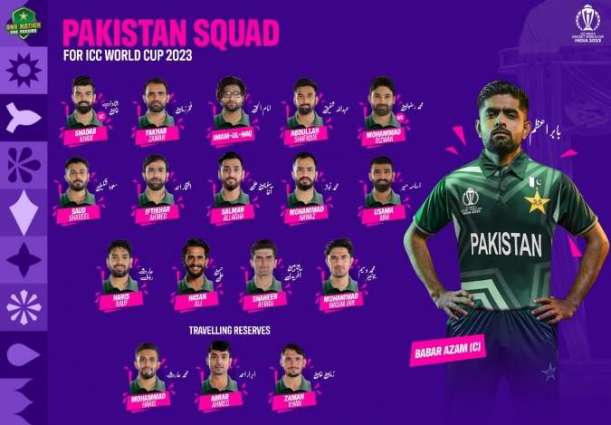 Pakistan announces 15-player squad for World Cup 2023