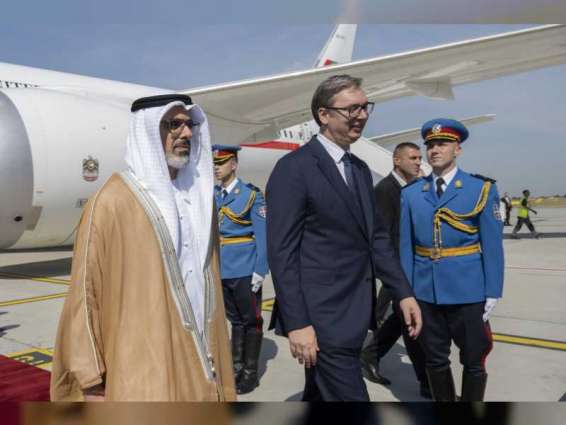 On behalf of UAE President, Khaled bin Mohamed bin Zayed  arrives in Serbia on working visit