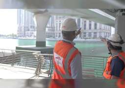 "طرق دبي" تستكمل أعمال الفحص الشامل لجسور المترو الواقعة على قناة دبي المائية