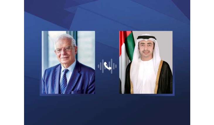 عبدالله بن زايد وبوريل يبحثان هاتفيا الأوضاع في المنطقة وجهود خفض التصعيد
