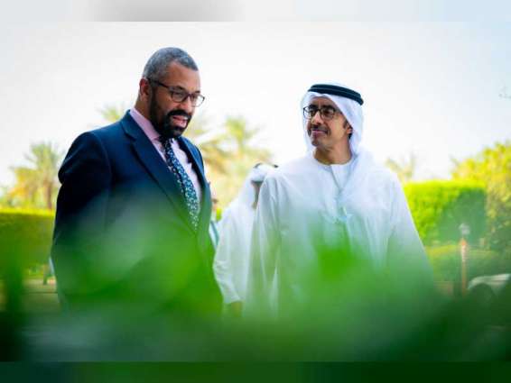Abdullah bin Zayed receives James Cleverly, discusses UAE-UK partnership, regional developments