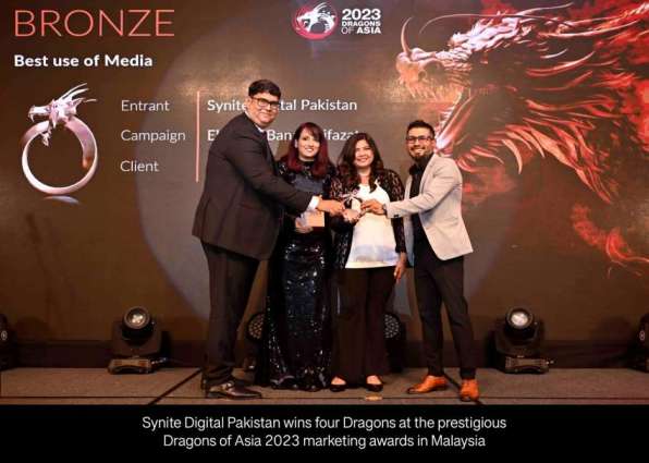Synite Digital Pakistan Wins Four Dragons Awards at the Prestigious 2023 Dragons of Asia Marketing Communications Industry Awards in Malaysia