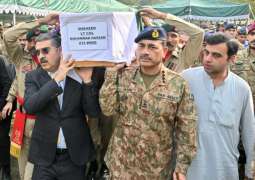 Namaz-e-Janaza of Lieutenant Colonel Muhammad Hassan Haider was buried with full military