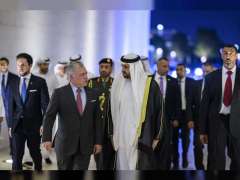 Theyab bin Mohamed bin Zayed receives King of Jordan at Wahat Al Karama