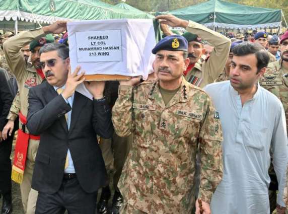 Namaz-e-Janaza of Lieutenant Colonel Muhammad Hassan Haider was buried with full military