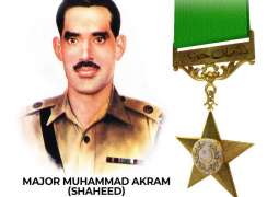 Major Muhammad Akram Shaheed, Nishan-e-Haider on his 52nd Shahadat Anniversary today