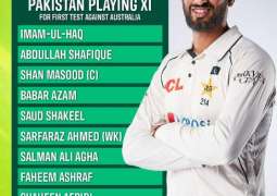 Pakistan unveils playing XI for upcoming first Test against Australia