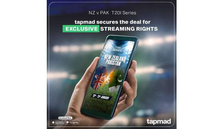 Tapmad Secures Exclusive Streaming Rights to HD Ads-Free - Pakistan v New Zealand T20 International Series