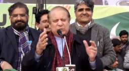 Nawaz Sharif criticizes PTI in Haroonabad election rally