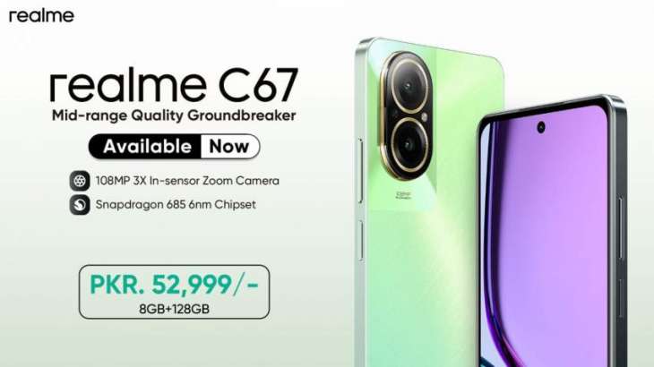 Realme C67 - Now Available in Pakistan as the Quality
Groundbreaker in Mid-range Segment at Rs. 52,999/- only