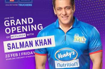 Bollywood Superstar Salman Khan To attend Celebrity Cricket League's (CCL) Opening Ceremony on 23rd Februray at Sharjah Stadium