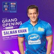 Bollywood Superstar Salman Khan To attend Celebrity Cricket League's (CCL) Opening Ceremony on 23rd Februray at Sharjah Stadium