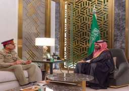 رئیس أرکان الجیش الجنرال عاصم منیر یجتمع بولي العھد السعودي