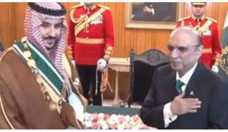 Saudi Defence Minister Prince Khalid Bin Salman honored with Nishan-e-Pakistan award