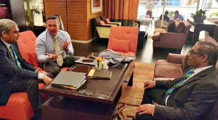 PCB Chairman Naqvi meets his South African, New Zealand counterparts in Dubai