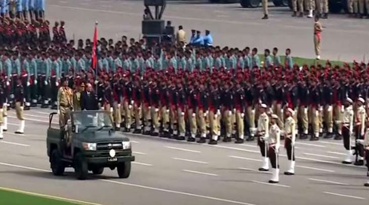 Pakistan Day Military parade underway at Parade Avenue in Islamabad