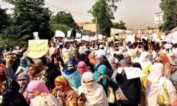 Sehwan Development Authority's staff protests against non-payment of salaries