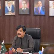 Sindh Minister of Works and Services Ali Hassan Zardari reviews ongoing projects of Building Department