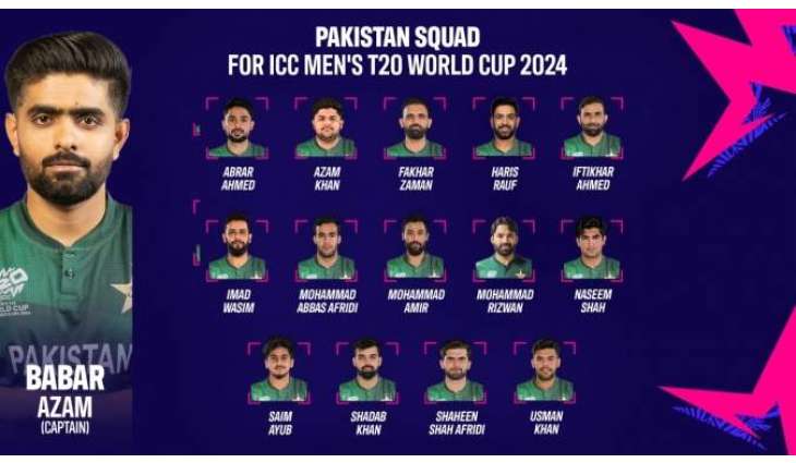 Pakistan confirm ICC Men's T20 World Cup 2024 squad