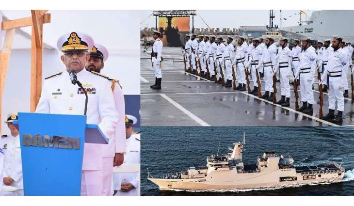 Pakistan Navy Commissions Third Offshore Patrol Vessel, Pns Hunain in Romania
