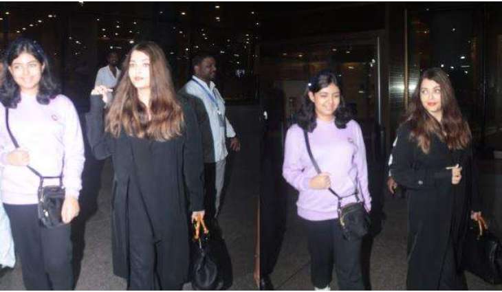 Aishwarya Rai Bachchan along with daughter returns home amidst divorce rumours