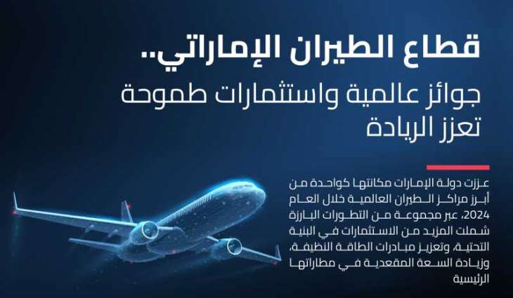قطاع الطيران الإماراتي .. جوائز عالمية واستثمارات طموحة تعزز الريادة