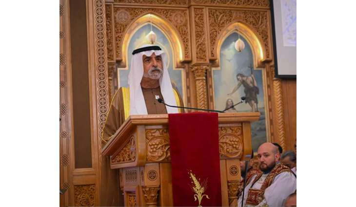 نهيان بن مبارك يحضر احتفالات الكنيسة الأرثوذكسية المصرية في أبوظبي بعيد الميلاد