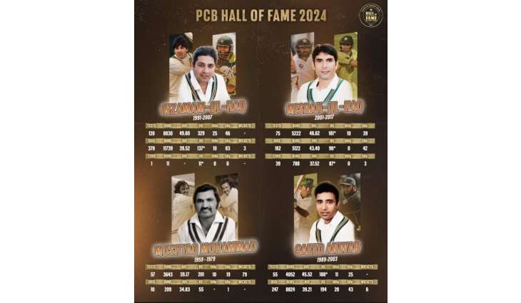 Inzamam, Misbah, Mushtaq Mohammad and Saeed Anwar named in PCB Hall of Fame for 2024
