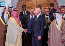 الرئيس التونسي خلال استقباله الأمير عبدالعزيز بن سعود ووزراء الداخلية العرب يثمن الجهود المستمرة لتحقيق التكامل الأمني