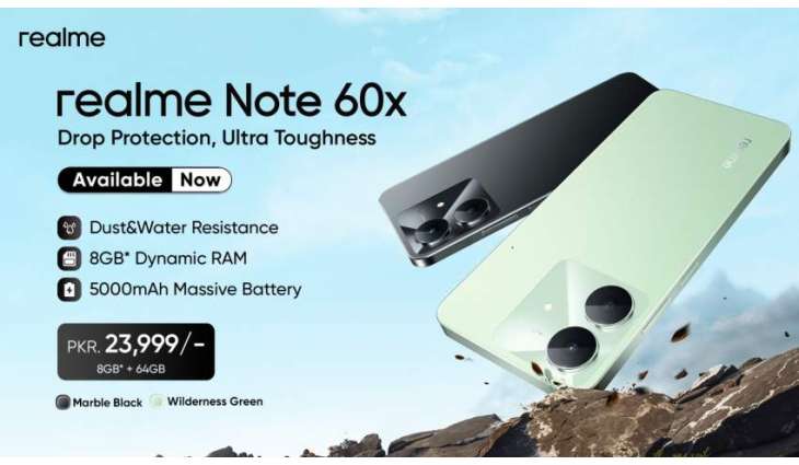 Pakistan’s Favorite Entry-level Smartphone Series, the realme Note 60x Takes the Market by Storm