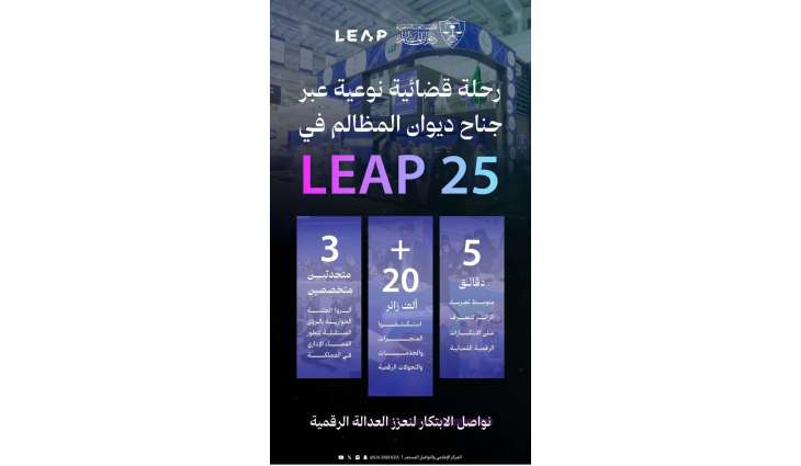 تجربة مختلفة بمتوسط خمس دقائق في جناح ديوان المظالم في LEAP
